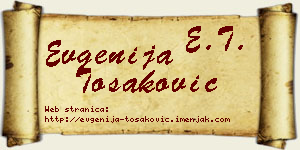 Evgenija Tošaković vizit kartica